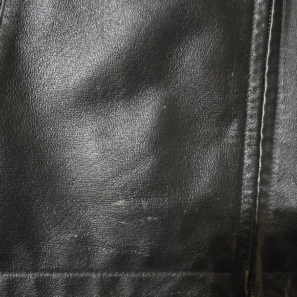 Men's Geniune Black Leather Vintage Jacket - Picture 4 of 14